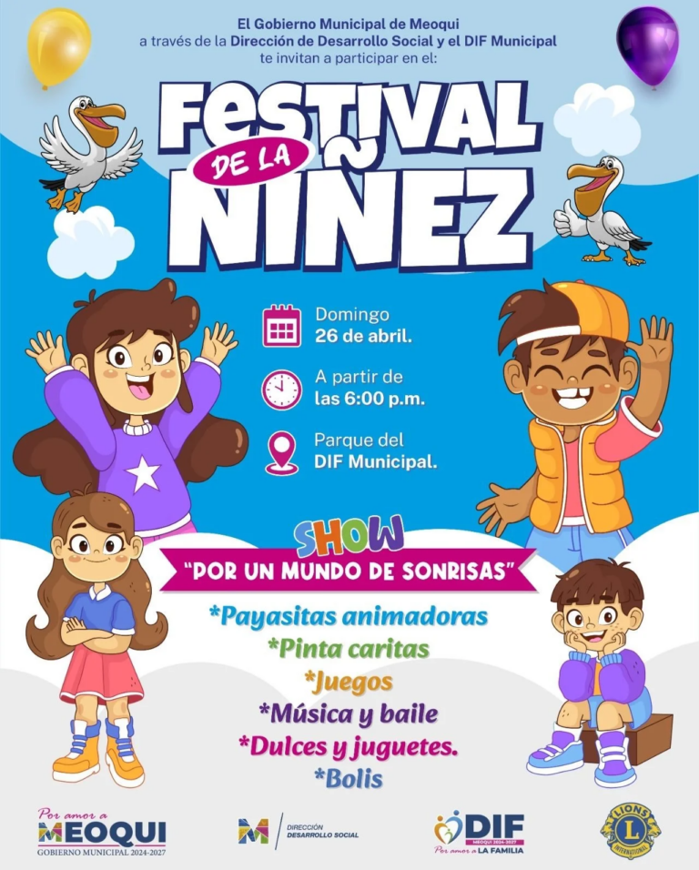 Invitan este domingo en Meoqui al Festival de la Niñez en el Parque del DIF