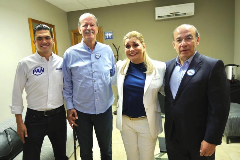 Arropada por Fox y Calderón, Maru Campos acusa a Morena de “entregar el poder a los cárteles”