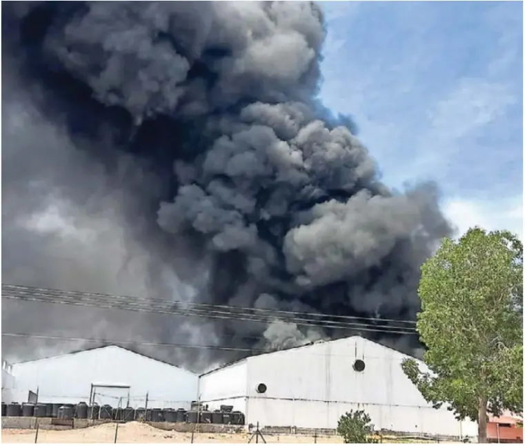 Con­sume incen­dio las bode­gas de empresa chi­lera
