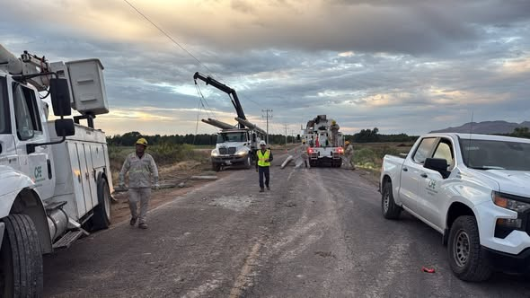 Trabajó CFE durante la madrugada para restablecer energía tras daños por vientos