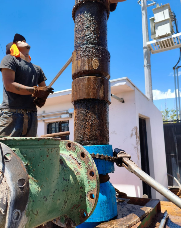 Jmas Meoqui realiza mantenimiento en pozo 1 sin suspender el servicio de agua