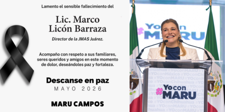 Maru Campos expresa condolencias por fallecimiento de director de la JMAS Juárez